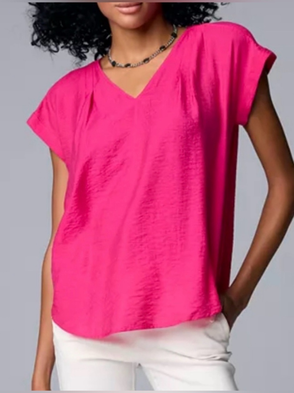 Simply Vera Vera Wang V-Neck Popover Top Size XXL, GUC